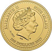 Niue 100 Dollars Elizabeth II Tree of Luck 2019 mw Proof ELIZABETH II NIUE ISLAND MW IRB AU 999.9 100 DOLLARS 2019 coin obverse Niue 100 Dollars Elizabeth II Tree of Luck 2019 mw Proof ELIZABETH II NIUE ISLAND MW IRB AU 999.9 100 DOLLARS 2019 coin obverse