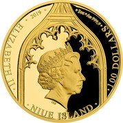 Niue 100 Dollars Wenceslas IV & Sigismund of Luxembourg 2019 CM Proof 2019 2 OZ AU 999,9 ELIZABETH II NIUE ISLAND 100 DOLLARS coin obverse Niue 100 Dollars Wenceslas IV & Sigismund of Luxembourg 2019 CM Proof 2019 2 OZ AU 999,9 ELIZABETH II NIUE ISLAND 100 DOLLARS coin obverse