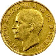 Italy 100 Lire (Vittorio Emanuele III) KM# Pr32 VITTORIO EMANVELE III RE D'ITALIA A MOTTI coin obverse Italy 100 Lire (Vittorio Emanuele III) KM# Pr32 VITTORIO EMANVELE III RE D'ITALIA A MOTTI coin obverse