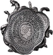 Niue 15 Dollars (Medusa Gorgona 3D) ELIZABETH II NIUE ISLAND 2019 15 DOLLARS IRB AG 925 coin obverse Niue 15 Dollars (Medusa Gorgona 3D) ELIZABETH II NIUE ISLAND 2019 15 DOLLARS IRB AG 925 coin obverse