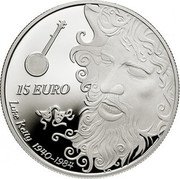Ireland 15 Euro (Luke Kelly) 15 EURO LUKE KELLY 1940 - 1984 coin reverse Ireland 15 Euro (Luke Kelly) 15 EURO LUKE KELLY 1940 - 1984 coin reverse