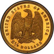 USA 2 1/2 Dollars Quarter Eagle. Pattern 1878  UNITED STATES OF AMERICA 2 1/2 DOLLARS coin reverse USA 2 1/2 Dollars Quarter Eagle. Pattern 1878  UNITED STATES OF AMERICA 2 1/2 DOLLARS coin reverse