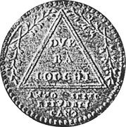 Italy 2 Baiocchi (Roman Republic Coin Pattern) KM# Pn3 DVE BAIOCCHI... coin reverse Italy 2 Baiocchi (Roman Republic Coin Pattern) KM# Pn3 DVE BAIOCCHI... coin reverse
