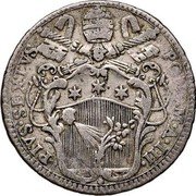 Italy 2 Carlini Pius VI 1777 PIVS SEXIVS PONT M A III coin obverse Italy 2 Carlini Pius VI 1777 PIVS SEXIVS PONT M A III coin obverse