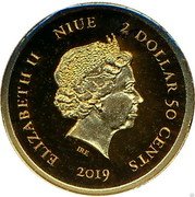Niue 2 Dollars 50 Cents (Albert Einstein) ELIZABETH II NIUE 2 DOLLARS 50 CENTS 2019 IRB coin obverse Niue 2 Dollars 50 Cents (Albert Einstein) ELIZABETH II NIUE 2 DOLLARS 50 CENTS 2019 IRB coin obverse