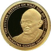 Niue 2 Dollars 50 Cents Mahatma Ghandi 150th Anniversary Birth 2019 THE FUTURE DEPENDS ON WHAT YOU DO TODAY MAHATMA GHANDI 1869-2019 coin reverse Niue 2 Dollars 50 Cents Mahatma Ghandi 150th Anniversary Birth 2019 THE FUTURE DEPENDS ON WHAT YOU DO TODAY MAHATMA GHANDI 1869-2019 coin reverse
