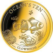 Niue 2 Dollars 50 Cents Ocean's Ten. Clownfish 2019 OCEAN'S TEN CLOWNFISH coin reverse Niue 2 Dollars 50 Cents Ocean's Ten. Clownfish 2019 OCEAN'S TEN CLOWNFISH coin reverse