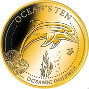 Niue 2 Dollars 50 Cents (Ocean's Ten. Oceanic Dolphin) OCEAN'S TEN OCEANIC DOLPHIN coin reverse Niue 2 Dollars 50 Cents (Ocean's Ten. Oceanic Dolphin) OCEAN'S TEN OCEANIC DOLPHIN coin reverse
