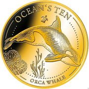 Niue 2 Dollars 50 Cents (Ocean's Ten. Orca Whale) OCEAN'S TEN ORCA WHALE coin reverse Niue 2 Dollars 50 Cents (Ocean's Ten. Orca Whale) OCEAN'S TEN ORCA WHALE coin reverse