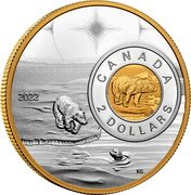 Canada 2 Dollars Polar Bear 2022 Proof CANADA 2 DOLLARS KG 2022 coin reverse