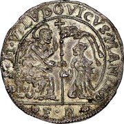 Italy 2 Ducati (Lodovico Manin Pattern) KM# Pn213 S M V LVDOVICVS MANIND F B coin obverse Italy 2 Ducati (Lodovico Manin Pattern) KM# Pn213 S M V LVDOVICVS MANIND F B coin obverse