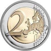 Italy 2 Euro (70th Anniversary of the Constitution) KM# 414 2 EURO LL coin reverse