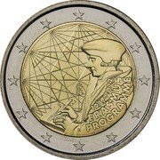 Italy 2 Euro Erasmus Programme 2022 R 35 RI 1987-2022 ERASMUS PROGRAMME J.J. R coin obverse