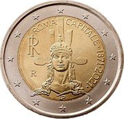 Italy 2 Euro (Rome) ROMA CAPITALE 1871 2021 RI R UP coin obverse