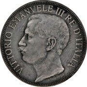 Italy 2 Lire (Vittorio Emanuele III) KM# Pr12 VITTORIO EMANVELE III RE D'ITALIA D TRENTACOSTE coin obverse