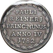 Italy 2 Osella Paolo Renier. Venice 1782 DT PAULI REINERJ PRINC MUNUS ANNO IV 1782 coin reverse