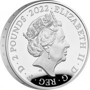 UK 2 Pounds Hogwarts Express 2022 Proof ELIZABETH II D G REG F D 2 POUNDS 2022 J.C coin obverse UK 2 Pounds Hogwarts Express 2022 Proof ELIZABETH II D G REG F D 2 POUNDS 2022 J.C coin obverse