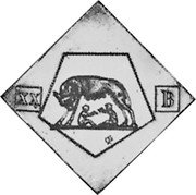 Italy 20 Baiocchi X# 12 Roman Republic XX B coin obverse Italy 20 Baiocchi X# 12 Roman Republic XX B coin obverse