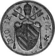 Italy 20 Baiocchi (Pio IX -Gaeta) X# 4 PIO IX P M A C coin obverse