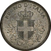 Italy 20 Centesimi (Prova) KM# PrC26 REGNO D'ITALIA A M coin obverse Italy 20 Centesimi (Prova) KM# PrC26 REGNO D'ITALIA A M coin obverse