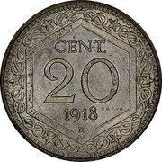 Italy 20 Centesimi (Prova) KM# PrC26 CENT 20 1918 R coin reverse Italy 20 Centesimi (Prova) KM# PrC26 CENT 20 1918 R coin reverse