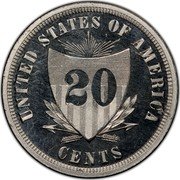 USA 20 Cents Liberty Token Pattern 1875  UNITED STATES OF AMERICA 20 CENTS coin reverse USA 20 Cents Liberty Token Pattern 1875  UNITED STATES OF AMERICA 20 CENTS coin reverse