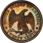 USA Twenty Cents Liberty at Seashore Pattern 1875  UNITED STATES OF AMERICA TWENTY CENTS coin reverse USA Twenty Cents Liberty at Seashore Pattern 1875  UNITED STATES OF AMERICA TWENTY CENTS coin reverse