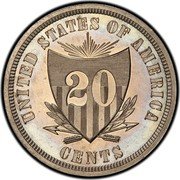 USA 20 Cents Liberty Token 1875  UNITED STATES OF AMERICA 20 CENTS coin reverse USA 20 Cents Liberty Token 1875  UNITED STATES OF AMERICA 20 CENTS coin reverse