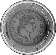 Italy 20 ECU (Vitellius) X# 56 A VITELLIVS GERM IMP AVG TR P coin reverse Italy 20 ECU (Vitellius) X# 56 A VITELLIVS GERM IMP AVG TR P coin reverse