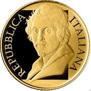 Italy 20 Euro (450th anniversary of the birth of Caravaggio) REPUBBLICA ITALIANA PETRASSI coin obverse