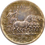 Italy 20 Lire Vittorio Emanuele III. Prova 1936R XIV KM# Pr65 ITALIA PROVA XIV 1936 L 20 R G ROMAGNOLI coin reverse