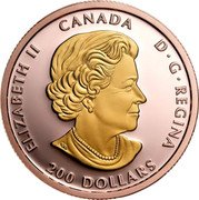 Canada 200 Dollars Peace Dollar 2023 SB CANADA ELIZABETH II D G REGINA 200 DOLLARS coin obverse Canada 200 Dollars Peace Dollar 2023 SB CANADA ELIZABETH II D G REGINA 200 DOLLARS coin obverse