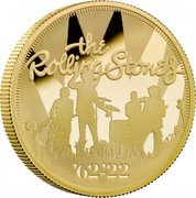 UK 200 Pounds The Rolling Stones 2022 Proof THE ROLLING STONES H.P '62-'22 coin reverse UK 200 Pounds The Rolling Stones 2022 Proof THE ROLLING STONES H.P '62-'22 coin reverse