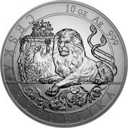 Niue 25 Dollars (A two-tailed czech Lion - Queen Elizabeth II) 10 OZ AG 999 ČESKÁ REPUBLIKA coin reverse Niue 25 Dollars (A two-tailed czech Lion - Queen Elizabeth II) 10 OZ AG 999 ČESKÁ REPUBLIKA coin reverse
