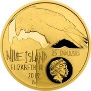 Niue 25 Dollars (Edgar Allan Poe) NIUE ISLAND 25 DOLLARS ELIZABETH II 2019 CM IRB coin obverse Niue 25 Dollars (Edgar Allan Poe) NIUE ISLAND 25 DOLLARS ELIZABETH II 2019 CM IRB coin obverse