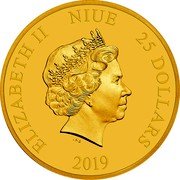 Niue 25 Dollars (Felix the Cat) ELIZABETH II NIUE 25 DOLLARS IRB 2019 coin obverse Niue 25 Dollars (Felix the Cat) ELIZABETH II NIUE 25 DOLLARS IRB 2019 coin obverse