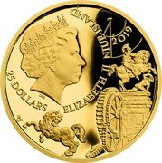 Niue 25 Dollars Leonardo da Vinci 2019 CM Proof IRB 25 DOLLARS ELIZABETH II NIUE ISLAND 2019 CM coin obverse Niue 25 Dollars Leonardo da Vinci 2019 CM Proof IRB 25 DOLLARS ELIZABETH II NIUE ISLAND 2019 CM coin obverse
