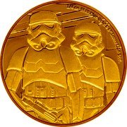 Niue 25 Dollars (Stormtrooper) 1/4 OZ 9999 FINE GOLD © & TM LUCASFILM LTD coin reverse Niue 25 Dollars (Stormtrooper) 1/4 OZ 9999 FINE GOLD © & TM LUCASFILM LTD coin reverse