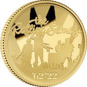 UK 25 Pounds Rolling Stones 2022 Proof THE ROLLING STONES H.P '62-'22 coin reverse UK 25 Pounds Rolling Stones 2022 Proof THE ROLLING STONES H.P '62-'22 coin reverse