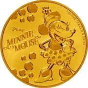 Niue 250 Dollars Elizabeth II Minnie Mouse 2019 Proof DISNEY MINNIE MOUSE 1 OZ 9999 FINE GOLD © DISNEY coin reverse Niue 250 Dollars Elizabeth II Minnie Mouse 2019 Proof DISNEY MINNIE MOUSE 1 OZ 9999 FINE GOLD © DISNEY coin reverse