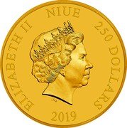 Niue 250 Dollars (Elizabeth II Stormtrooper) ELIZABETH II NIUE 250 DOLLARS IRB 2019 coin obverse Niue 250 Dollars (Elizabeth II Stormtrooper) ELIZABETH II NIUE 250 DOLLARS IRB 2019 coin obverse