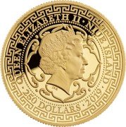 Niue 250 Dollars (Japan Trade Dolla) QUEEN ELIZABETH II NIUE ISLAND 250 DOLLARS 2019 IRB coin obverse Niue 250 Dollars (Japan Trade Dolla) QUEEN ELIZABETH II NIUE ISLAND 250 DOLLARS 2019 IRB coin obverse