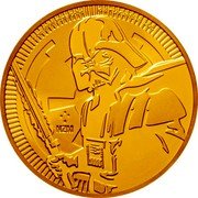 Niue 250 Dollars (Star Wars -Darth Vader) 1 OZ 9999 FINE GOLD © & TM LUCASFILM LTD. NZM coin reverse Niue 250 Dollars (Star Wars -Darth Vader) 1 OZ 9999 FINE GOLD © & TM LUCASFILM LTD. NZM coin reverse