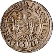 Austria 3 Kreuzer (Ferdinand II) KM# 256.1 ARCHID AV D (3) BVR CO TYR 620 coin reverse Austria 3 Kreuzer (Ferdinand II) KM# 256.1 ARCHID AV D (3) BVR CO TYR 620 coin reverse