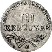 Austria 3 Kreuzer (Further Austria Franc II) KM# 28 III KREUTZER VORD OEST SCHEID MUNZ H coin reverse Austria 3 Kreuzer (Further Austria Franc II) KM# 28 III KREUTZER VORD OEST SCHEID MUNZ H coin reverse
