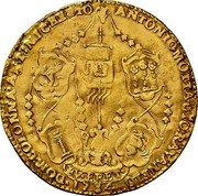 Italy 3 Zecchini (Paolo Renier) ANTONIO MOTIA...O RAVANELO DOM COLOMNA ANT NICHI...TO FV ERET 1734 coin reverse