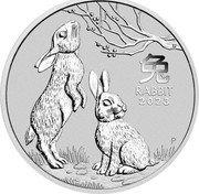 Australia 300 Dollars (Year of the Rabbit) 兔 RABBIT 2023 P coin reverse Australia 300 Dollars (Year of the Rabbit) 兔 RABBIT 2023 P coin reverse