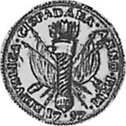 Italy 4 Baiocchi Cispadine Republic Revolutionary State Standard Coinage Pattern 1797 KM# Pn1 REPVBLICA CISPADANA ANNO PRIM 17 97 coin obverse Italy 4 Baiocchi Cispadine Republic Revolutionary State Standard Coinage Pattern 1797 KM# Pn1 REPVBLICA CISPADANA ANNO PRIM 17 97 coin obverse