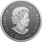 Canada 4 Dollars 35 years of the Silver Maple Leaf 2023 in set SB ELIZABETH II D G REGINA 4 DOLLARS coin obverse