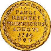 Italy 4 Zecchini (Paolo Renier Salvs Imperii) PAULI REINERJ PRINC MUNUS ANNO VI 1784 F D coin reverse Italy 4 Zecchini (Paolo Renier Salvs Imperii) PAULI REINERJ PRINC MUNUS ANNO VI 1784 F D coin reverse